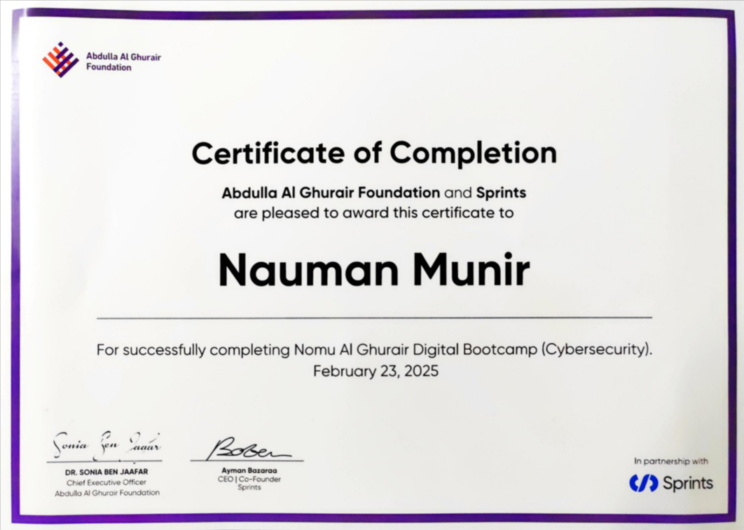 Sprints Cybersecurity Bootcamp